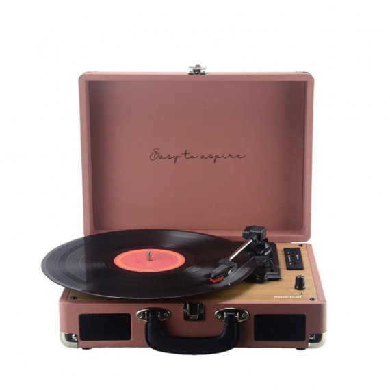 Prixton VC400 Tocadiscos Maletín con Grabación a USB, y Salids Aux y RCA Mocha