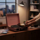 Prixton VC400 Tocadiscos Maletín con Grabación a USB, y Salids Aux y RCA Mocha
