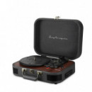 Prixton VC600 Tocadiscos con Grabación a USB, Radio FM y Salidas AUX y RCA Gris