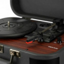 Prixton VC600 Tocadiscos con Grabación a USB, Radio FM y Salidas AUX y RCA Gris