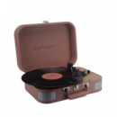 Prixton VC600 Tocadiscos con Grabación a USB, Radio FM y Salidas AUX y RCA Lilac