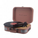 Prixton VC600 Tocadiscos con Grabación a USB, Radio FM y Salidas AUX y RCA Lilac