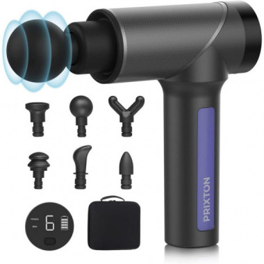Prixton Pistola de Masaje Gun Fit MGF100 con 9 velocidades y 3.300rpm
