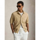 KNIT-SPORT SHIRT-SHIRT BEIGE/KHAKI