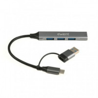 Hub EWENT Usb-c + Adaptador Usb-a
