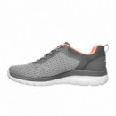 Skechers Zapatillas Bountiful - Quick Path Gris 12607-GYCL