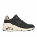 Skechers Zapatillas Uno Wedge Negras 177521-BLK