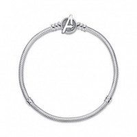 Pandora Marvel Los Vengadores de Marvel Pulsera Pandora Moments en plata de ley Cadena de Serpiente Cierre Logo 590784C00