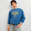 Sudadera cuello redondo fit casual