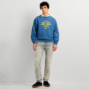 Sudadera cuello redondo fit casual