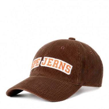 Gorra de pana con logo bordado