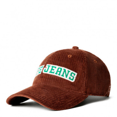 Gorra de pana con logo bordado
