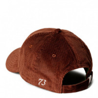 Gorra de pana con logo bordado