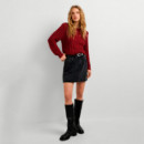 Jersey trenzado cuello redondo
