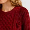 Jersey trenzado cuello redondo