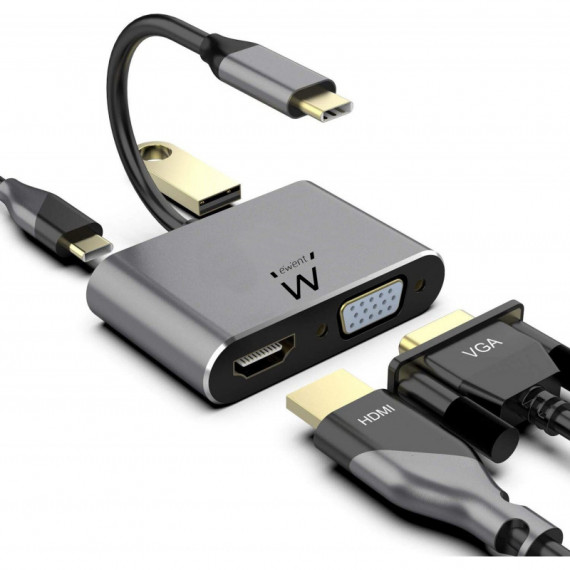 Docking Station EWENT Usb-c 3.2 4 en 1