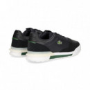 ZAPATILLA ANTE PERFORADO PIEL NEGRO