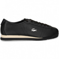 Zapatilla Piel Negro  LACOSTE