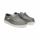 Wallabee Canvas Gris  HEY DUDE