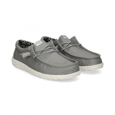 Wallabee Canvas Gris  HEY DUDE