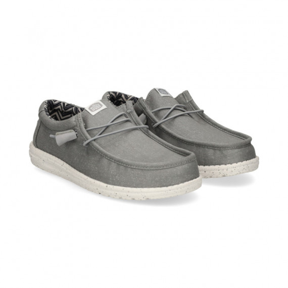 Wallabee Canvas Gris  HEY DUDE