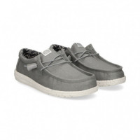 Wallabee Canvas Gris  HEY DUDE