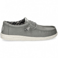 Wallabee Canvas Gris  HEY DUDE