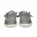 Wallabee Canvas Gris  HEY DUDE