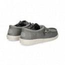 Wallabee Canvas Gris  HEY DUDE