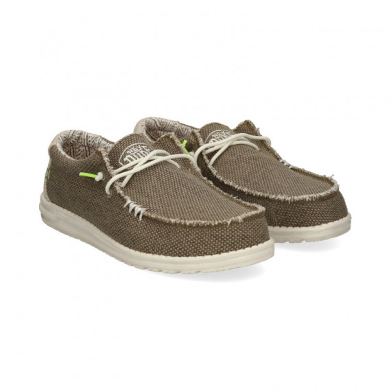 Wallabee Canvas Gris  HEY DUDE