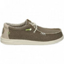 Wallabee Canvas Gris  HEY DUDE