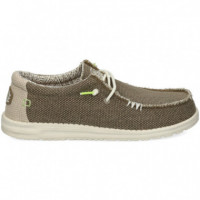 Wallabee Canvas Gris  HEY DUDE