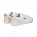 ZAPATILLA LOGO ORO ROSA PIEL BLANCO