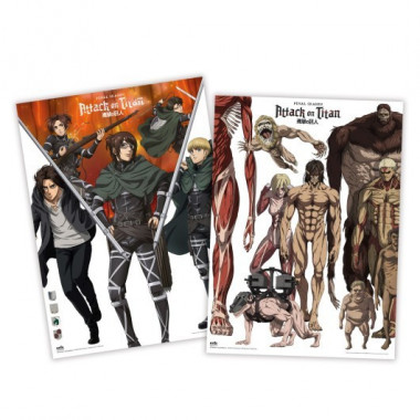 Pack 2 poster Ataque a los titanes