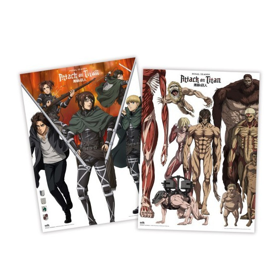 Pack 2 poster Ataque a los titanes