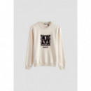 Sudadera de corte regular en algodón interlock con estampado de Antony Morato.