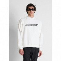 Sudadera de Corte Relajado, Mezcla de Algodón, con Estampado de Terciopelo Engomado de Antony Morato.  ANTONY MORATO