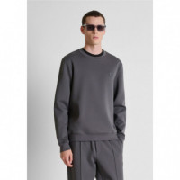 Sudadera de Corte Regular con Tejido Interlock y Placa de Logo en el Pecho de Antony Morato.  ANTONY MORATO