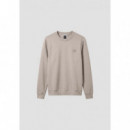 Sudadera de corte regular con tejido interlock y placa de logo en el pecho de Antony Morato.