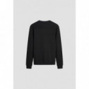 Sudadera de corte regular con tejido interlock y placa de logo en el pecho de Antony Morato.