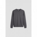 Sudadera de corte regular con tejido interlock y placa de logo en el pecho de Antony Morato.