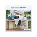 EZVIZ HB90 Cámara de Vigilancia Dual 2K+2K Wifi con Panel Solar de 8W Aov