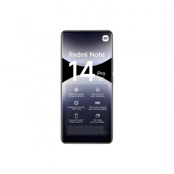 SMARTPHONE XIAOMI REDMI NOTE 14 PRO 6.67" FHD+ 8GB/256GB/200MP/NFC/5G BLACK