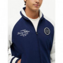 NAUTICAL SHAWL BOMBER JACKET CARBON NAVY