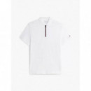 LIQUID COTTON ZIP REG POLO WHITE