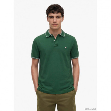 STRIPE UNDERCLLR PIQUE REG POLO STREET G