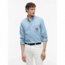 RWB DENIM EMB BTD SHIRT LIGHT BLUE DENIM