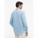 RWB DENIM EMB BTD SHIRT LIGHT BLUE DENIM