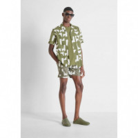 Camisa Estampada Verde Militar  ANTONY MORATO