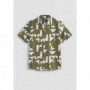 CAMISA ESTAMPADA VERDE MILITAR
